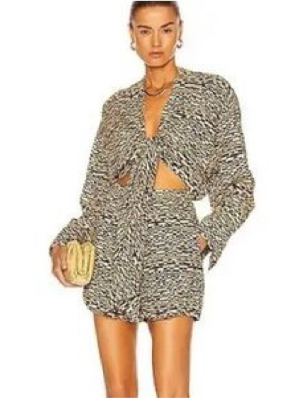 Nanushka tie front romper NWT!